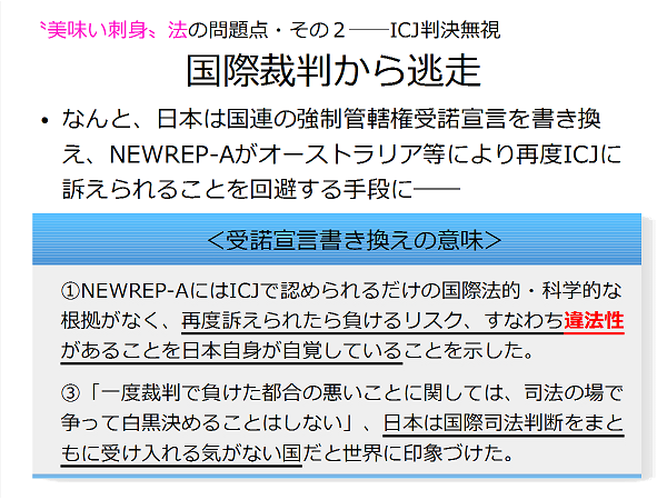 〝美味い刺身〟法は廃止を！