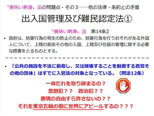 〝美味い刺身〟法は廃止を！